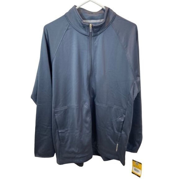 Brand New with Tags WonderWink Mens Modern Fit Front Zipper Pewter Jacket Large - Picture 1 of 10